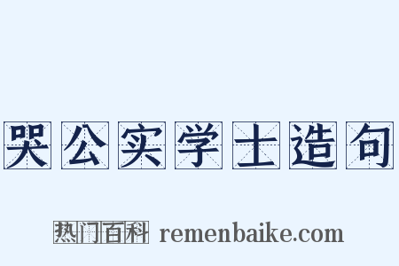 哭公实学士造句是什么意思的图片